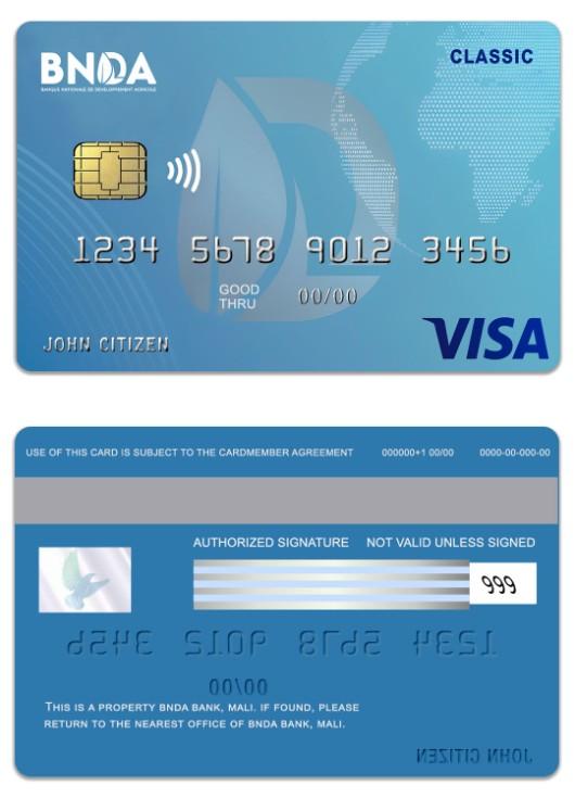 Mali BNDA Bank visa classic card